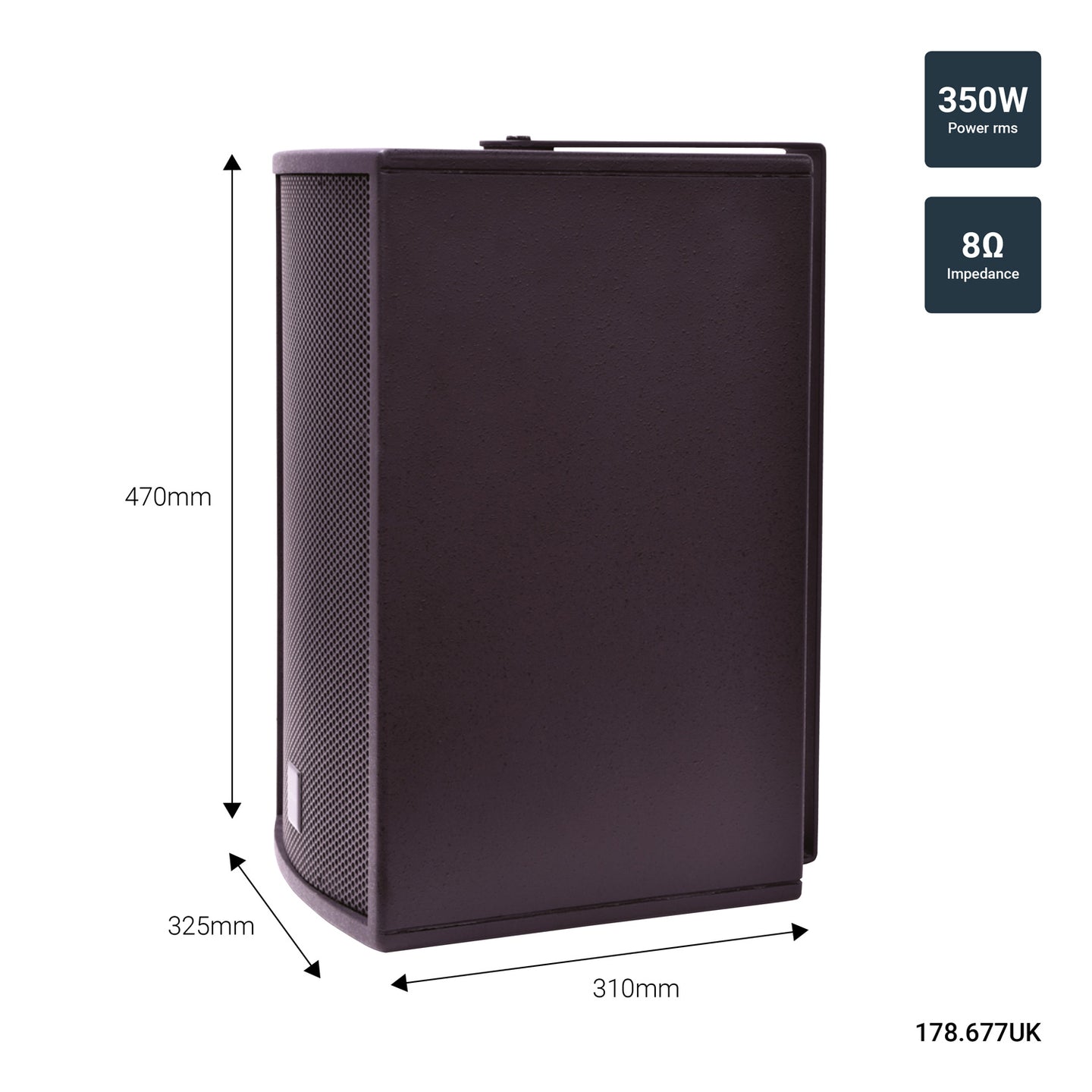 Citronic CS-1035B Passive Speaker Black - view 2