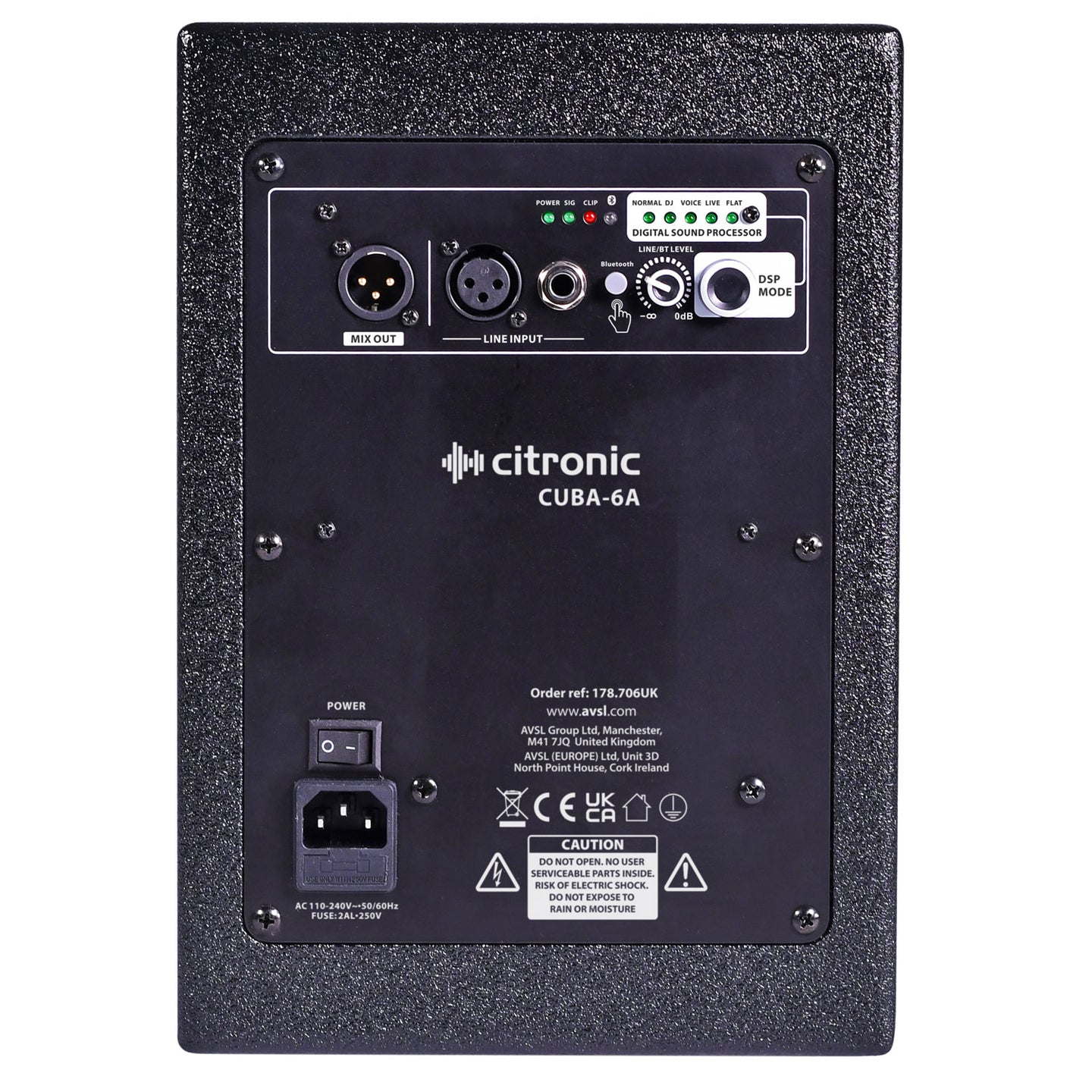 Citronic CUBA-6A Active Full Range Cabinet 100W - view 4