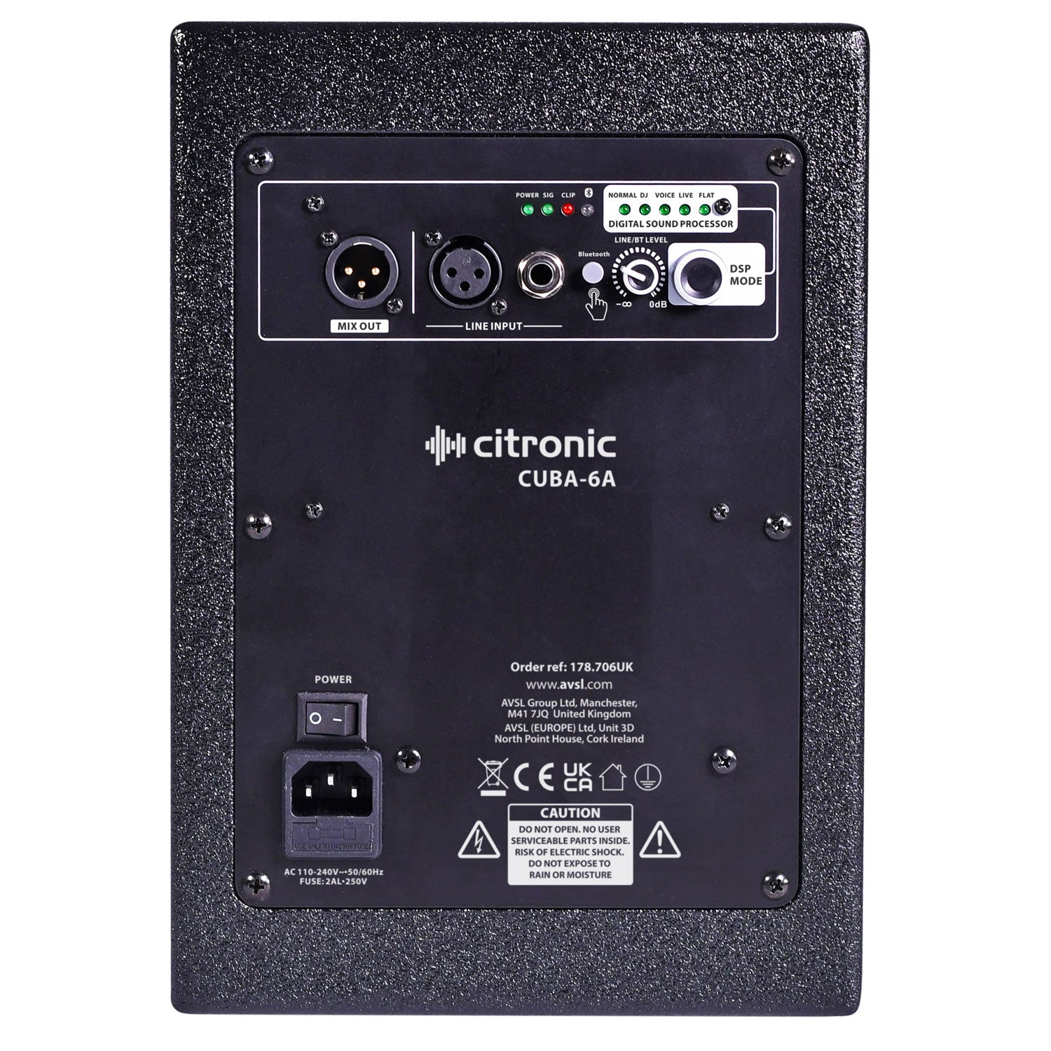 Citronic CUBA-6A Active Full Range Cabinet 100W - view 4