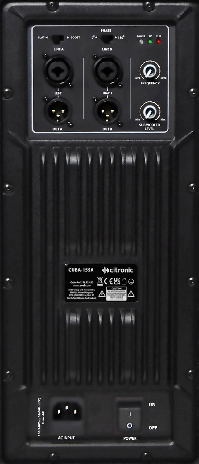 Citronic CUBA-15SA Active Sub Cabinet 800W rms - view 7