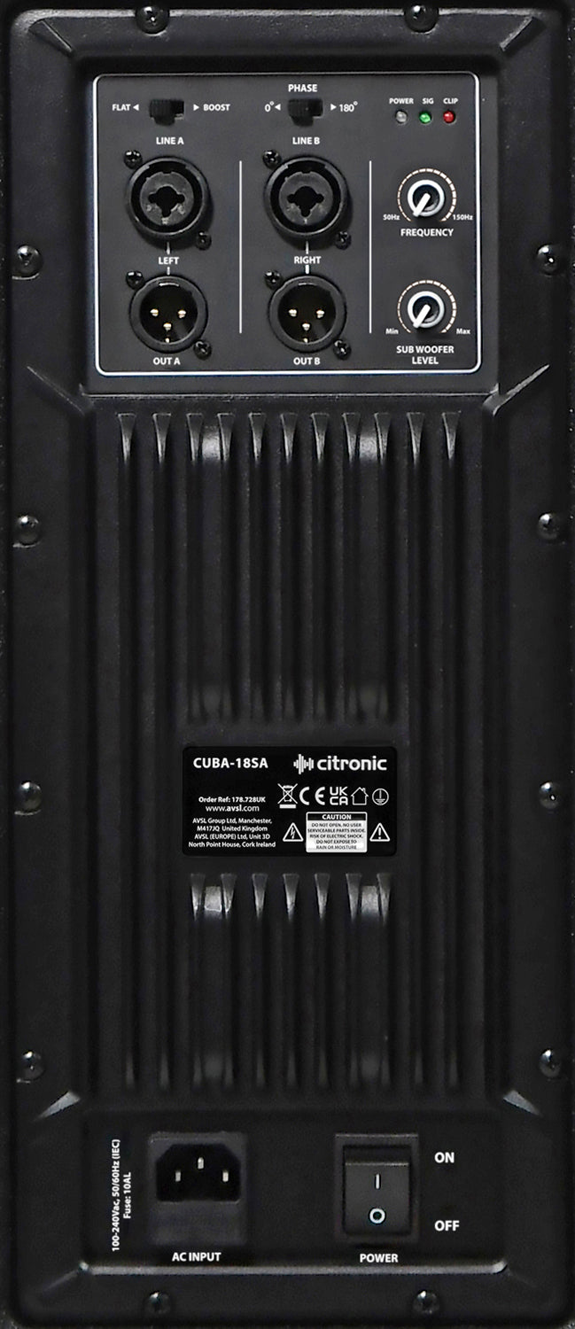 Citronic CUBA-18SA Active Sub Cabinet 1200W rms - view 7