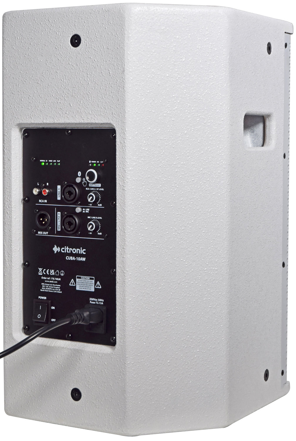 Citronic CUBA-10AW Active Full-Range Cab 270W - White - view 3