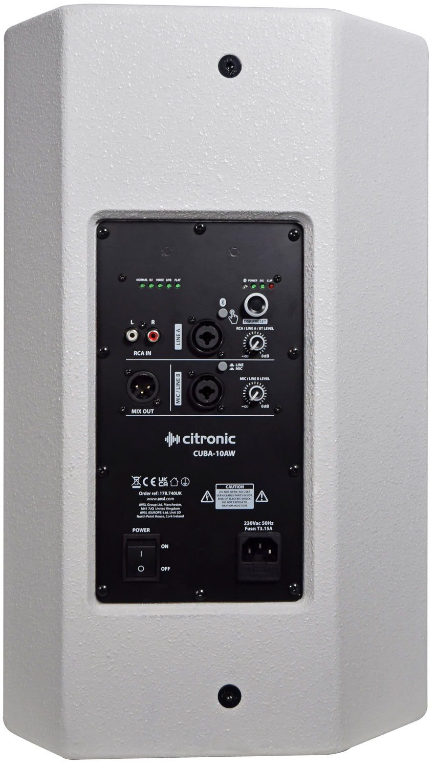 Citronic CUBA-10AW Active Full-Range Cab 270W - White - view 2