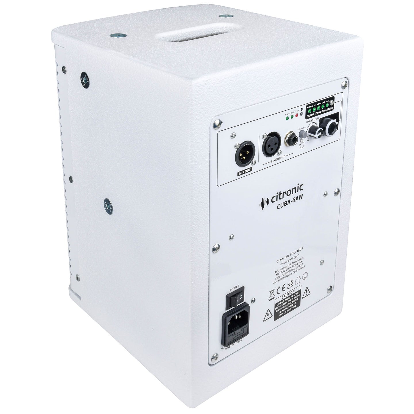 Citronic CUBA-6AW Active Full Range Cabinet 100Wrms White - view 5