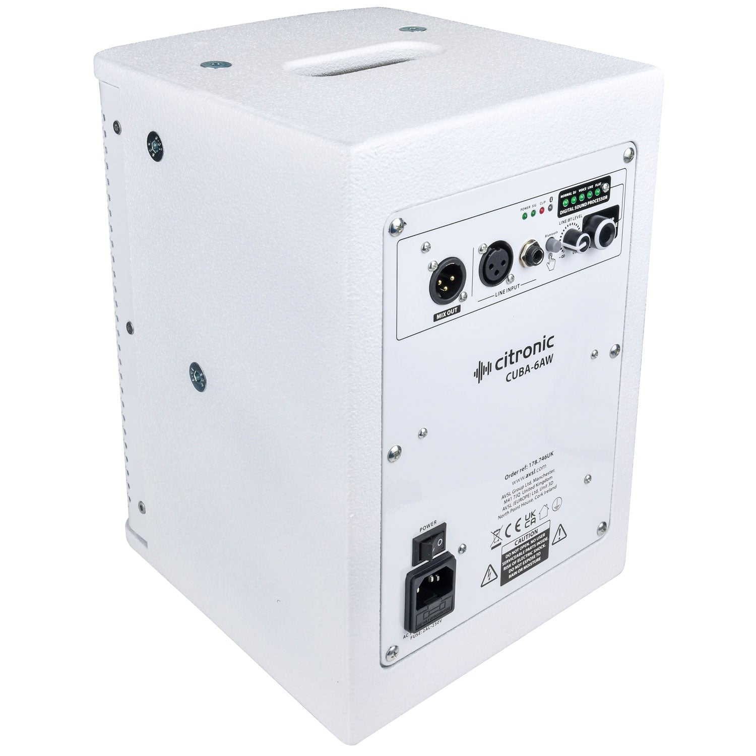Citronic CUBA-6AW Active Full Range Cabinet 100Wrms White - view 5