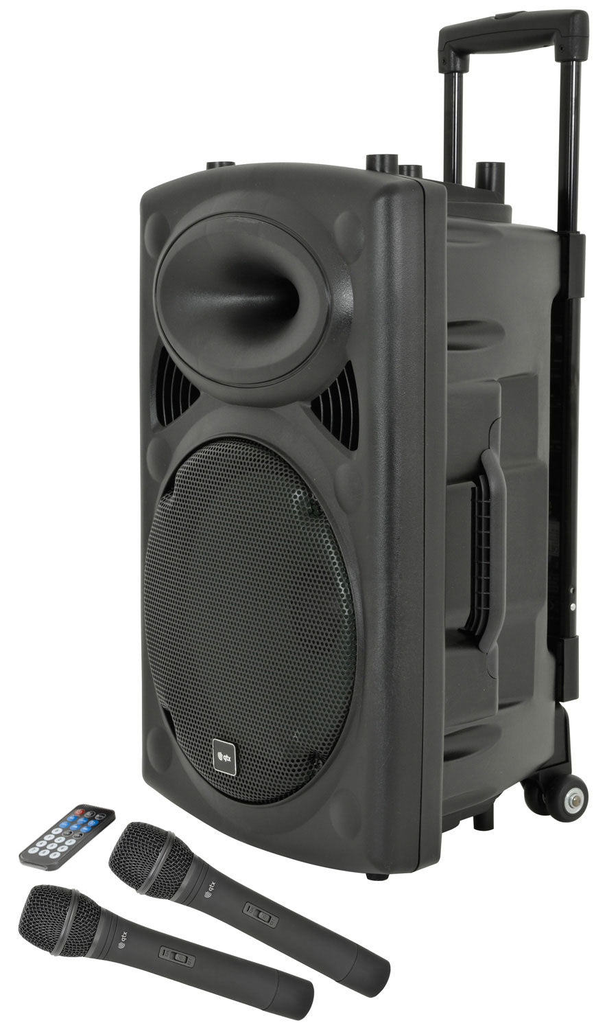 QTX QR12PA Portable PA - TWS + 2 x UHF Microphones