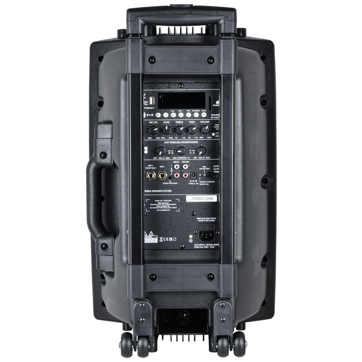 QTX QR12PA Portable PA - TWS + 2 x UHF Microphones - view 8