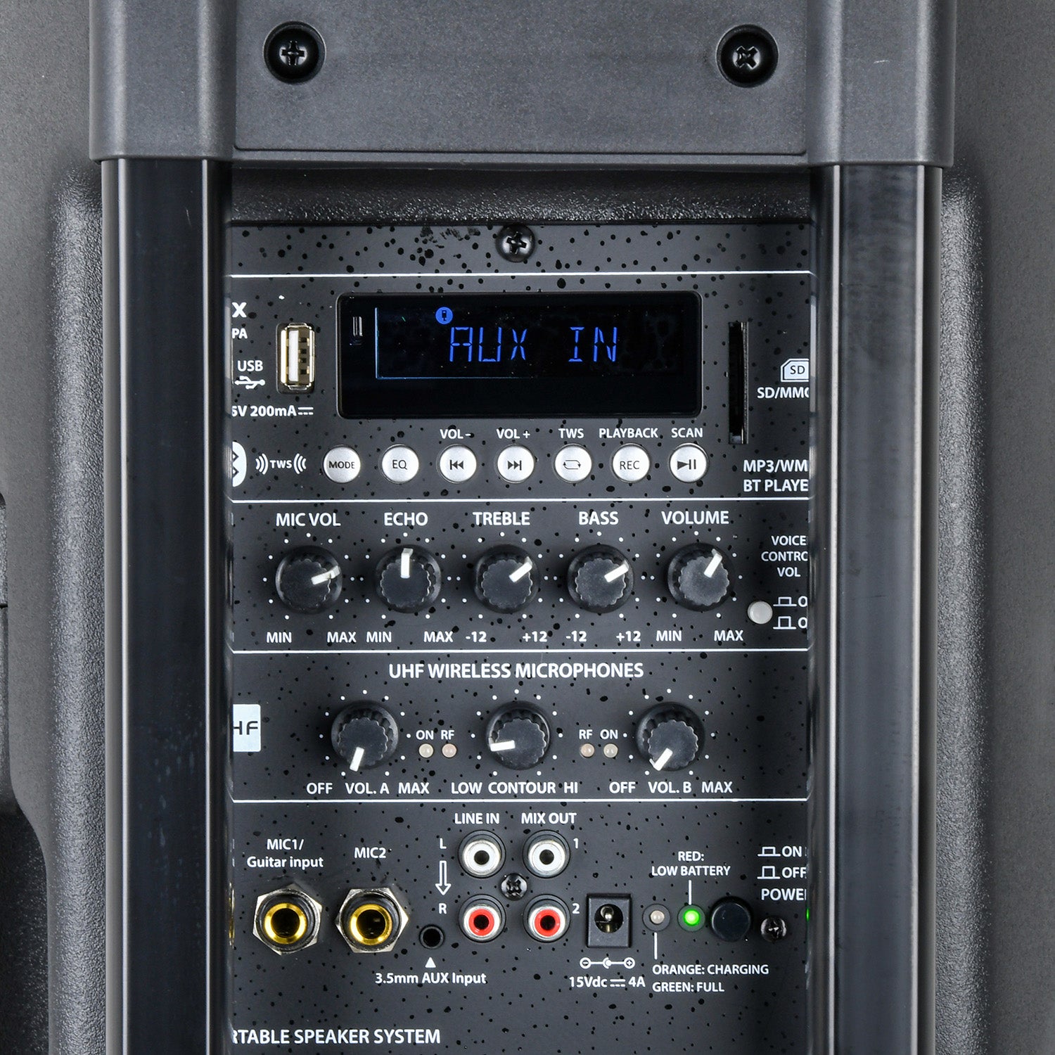 QTX QR12PA Portable PA - TWS + 2 x UHF Microphones - view 7