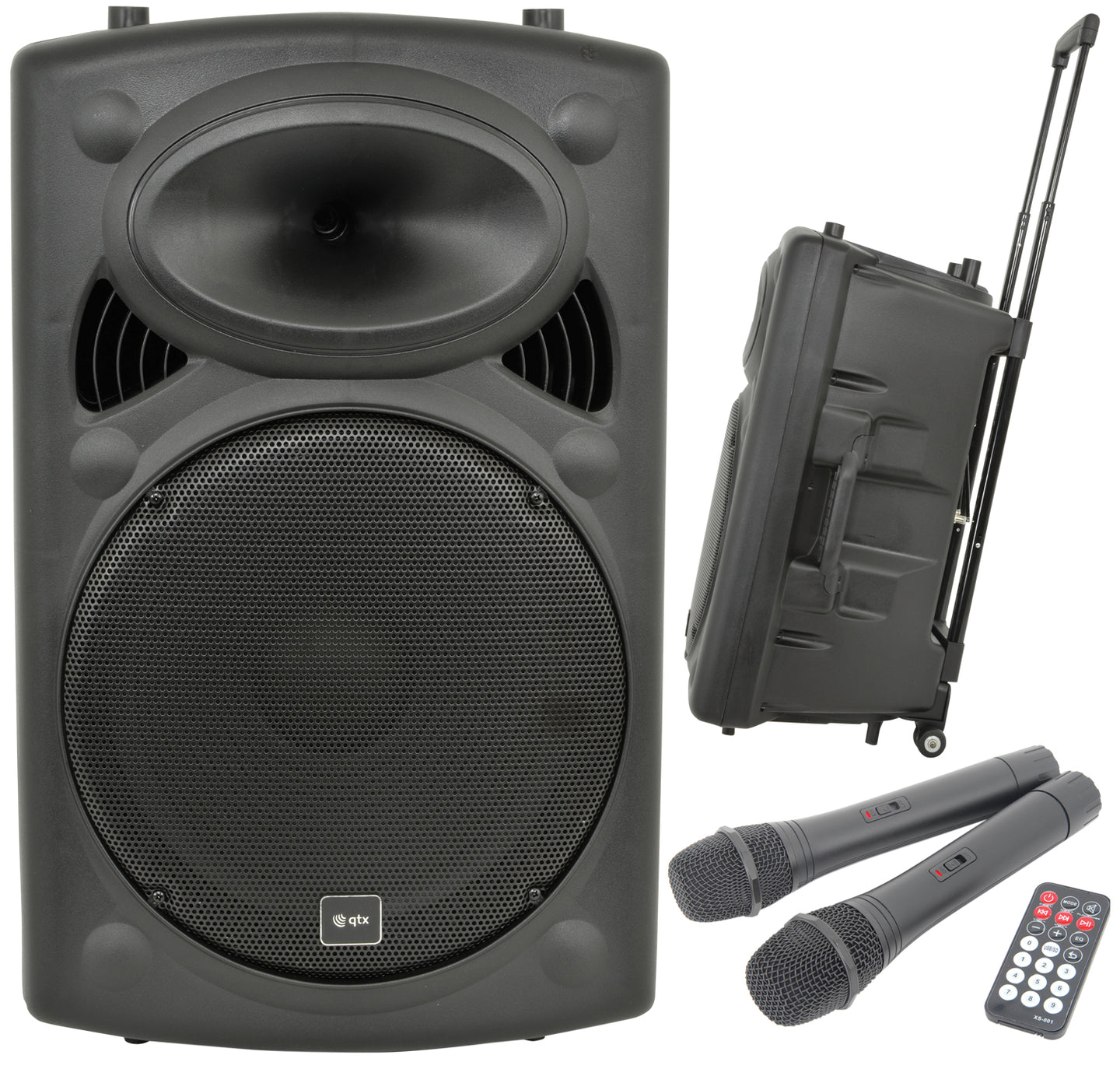 QTX QR15PA Portable PA - TWS + 2 x UHF Microphones - view 5