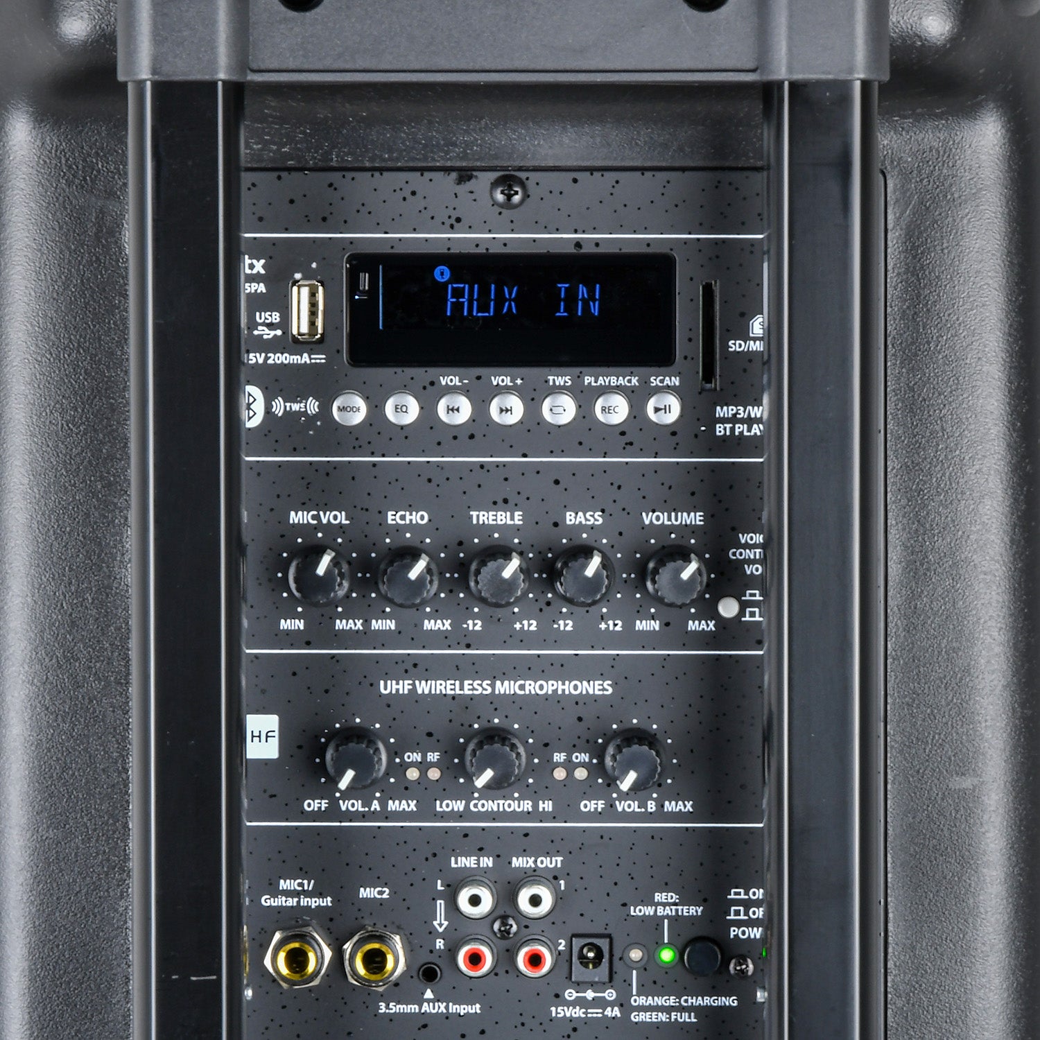 QTX QR15PA Portable PA - TWS + 2 x UHF Microphones - view 2