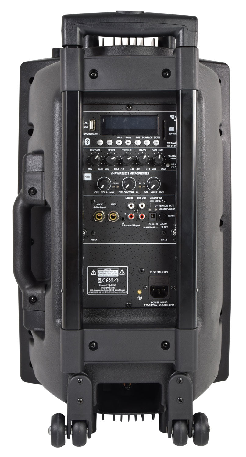 QTX QX12PA portable PA unit with USB/SD/FM player & Bluetooth - view 16
