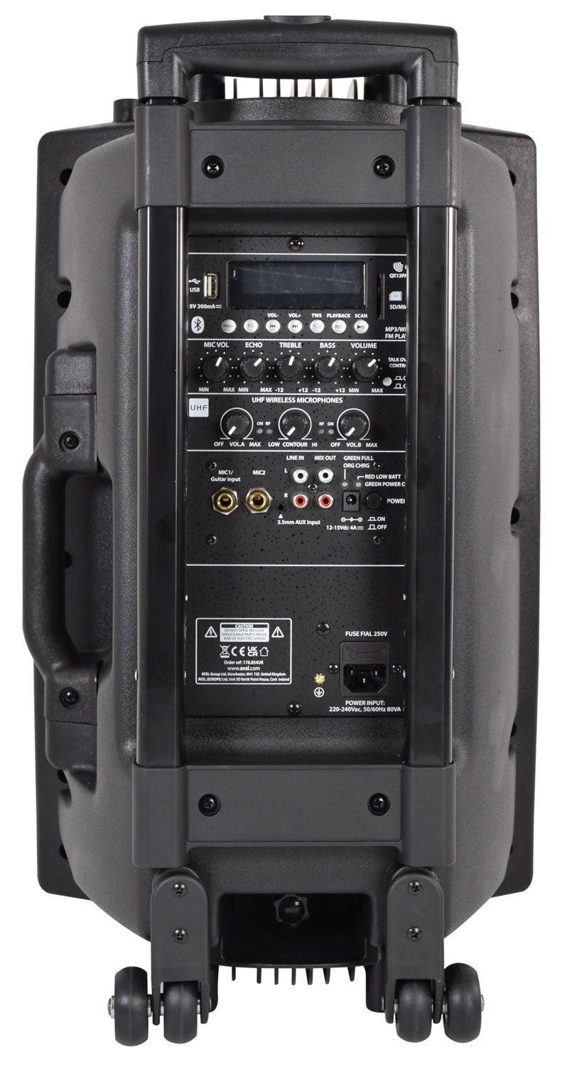 QTX QX12PA-PLUS Portable PA UHF USB/SD/FM/BT - view 4