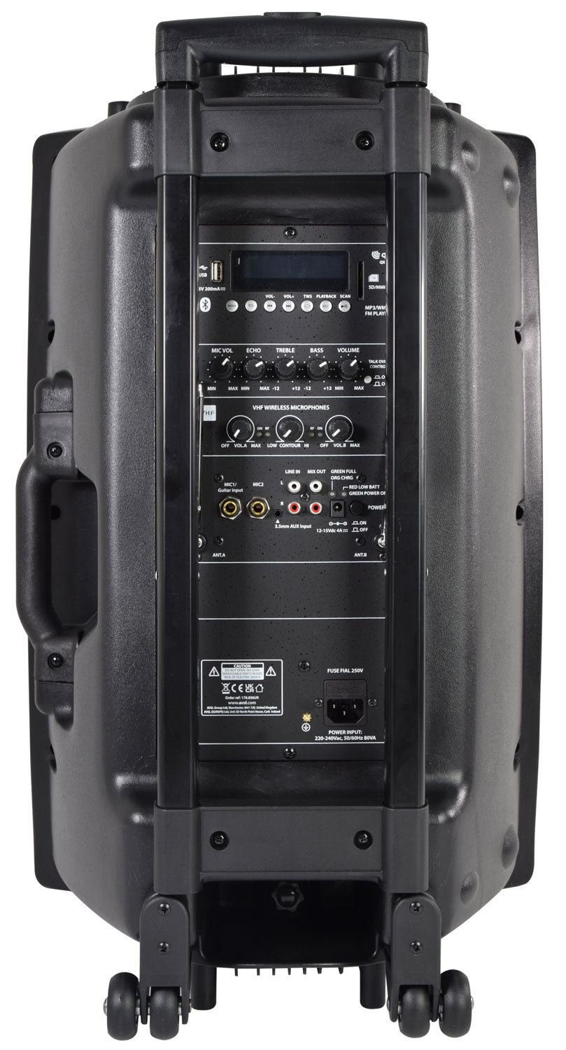 QTX QX15PA portable PA unit with USB/SD/FM player & Bluetooth - view 16