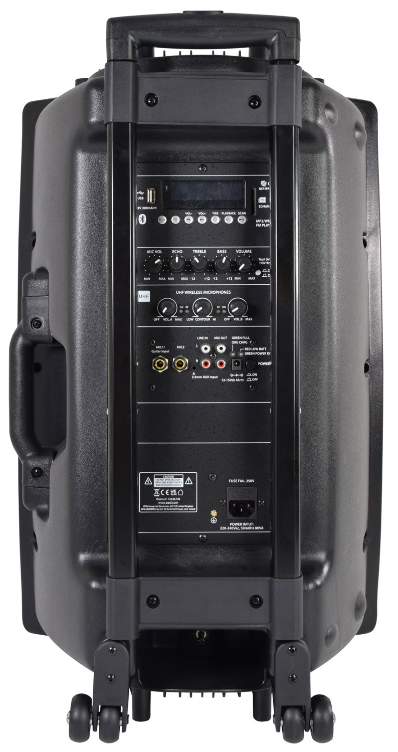 QTX QX15PA-PLUS Portable PA UHF USB/SD/FM/BT - view 4