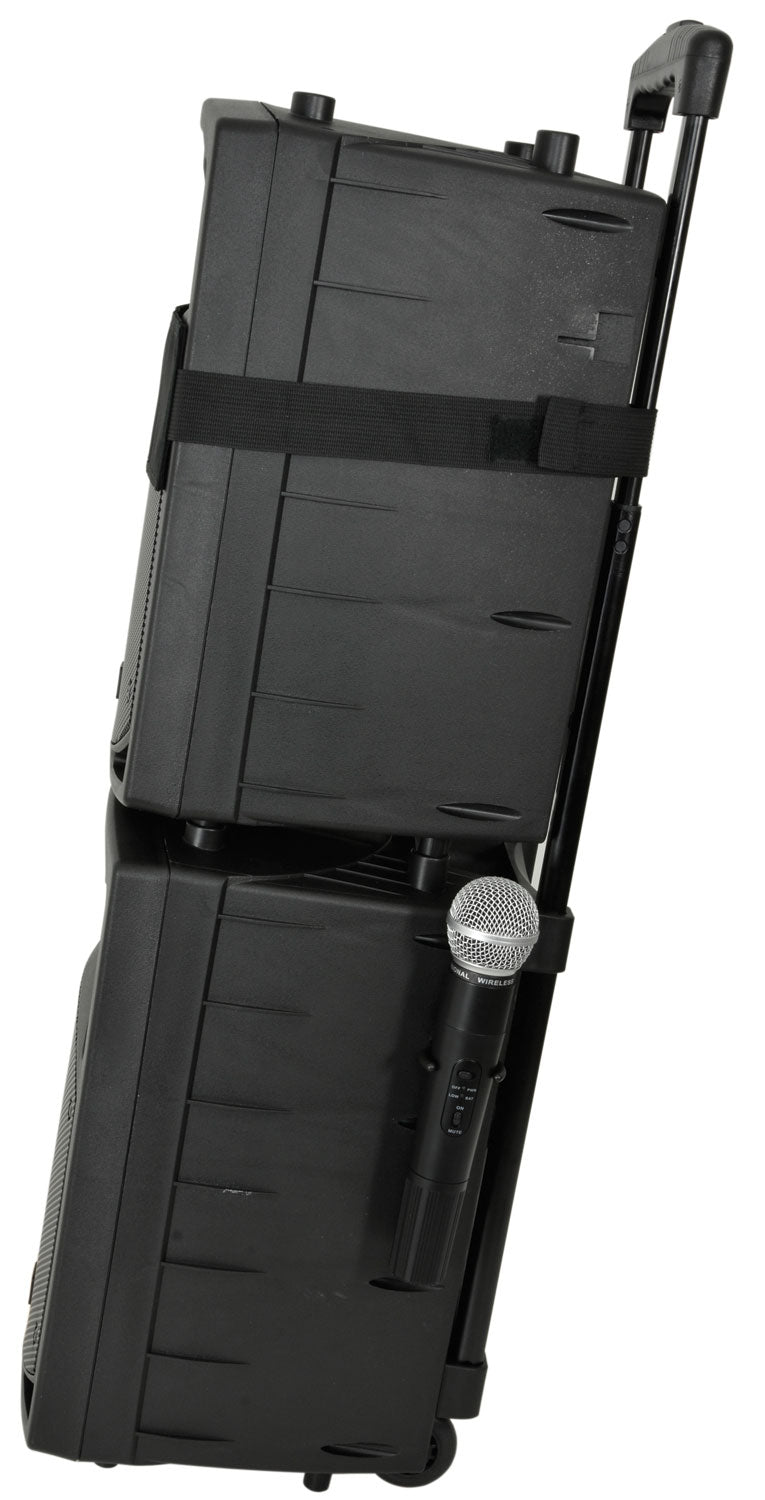 QTX PAV8 portable PA set + 2 UHF mics, CD/DVD, USB/SD & Bluetooth - view 7