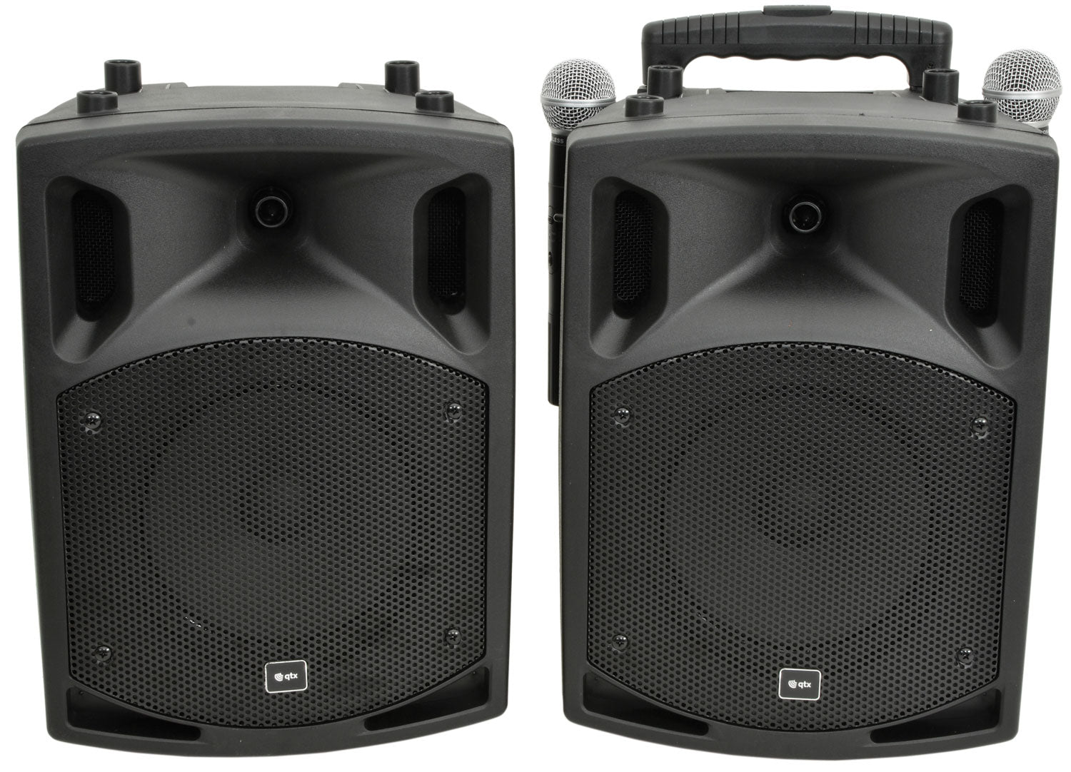 QTX PAV8 portable PA set + 2 UHF mics, CD/DVD, USB/SD & Bluetooth - view 5