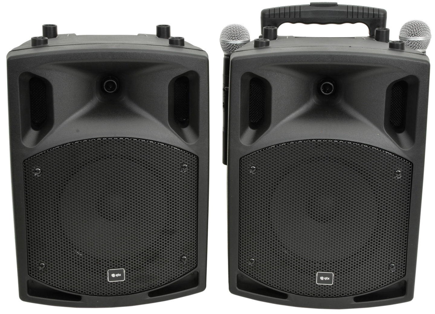 QTX PAV8 portable PA set + 2 UHF mics, CD/DVD, USB/SD & Bluetooth - view 5