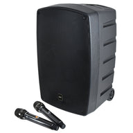 QTX Performer-12 Portable PA - 200W + 2 x Rechargeable UHF Mics