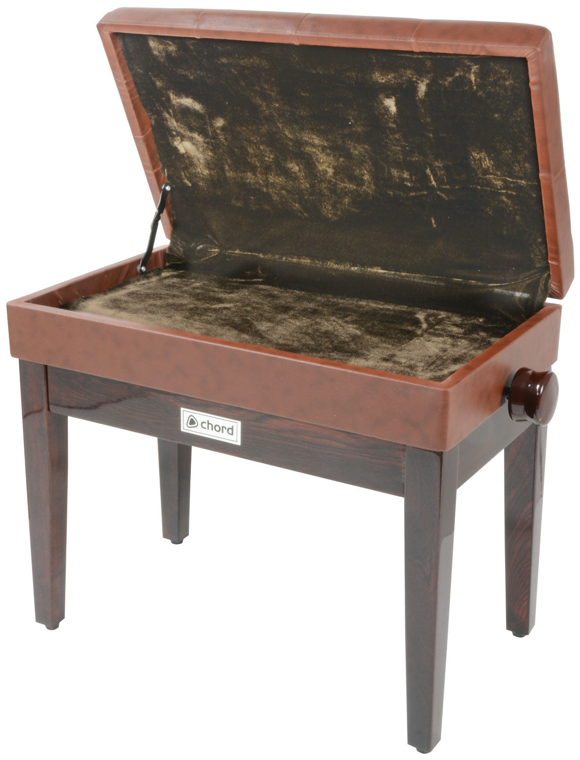 Chord Piano bench with storage - brown - view 2