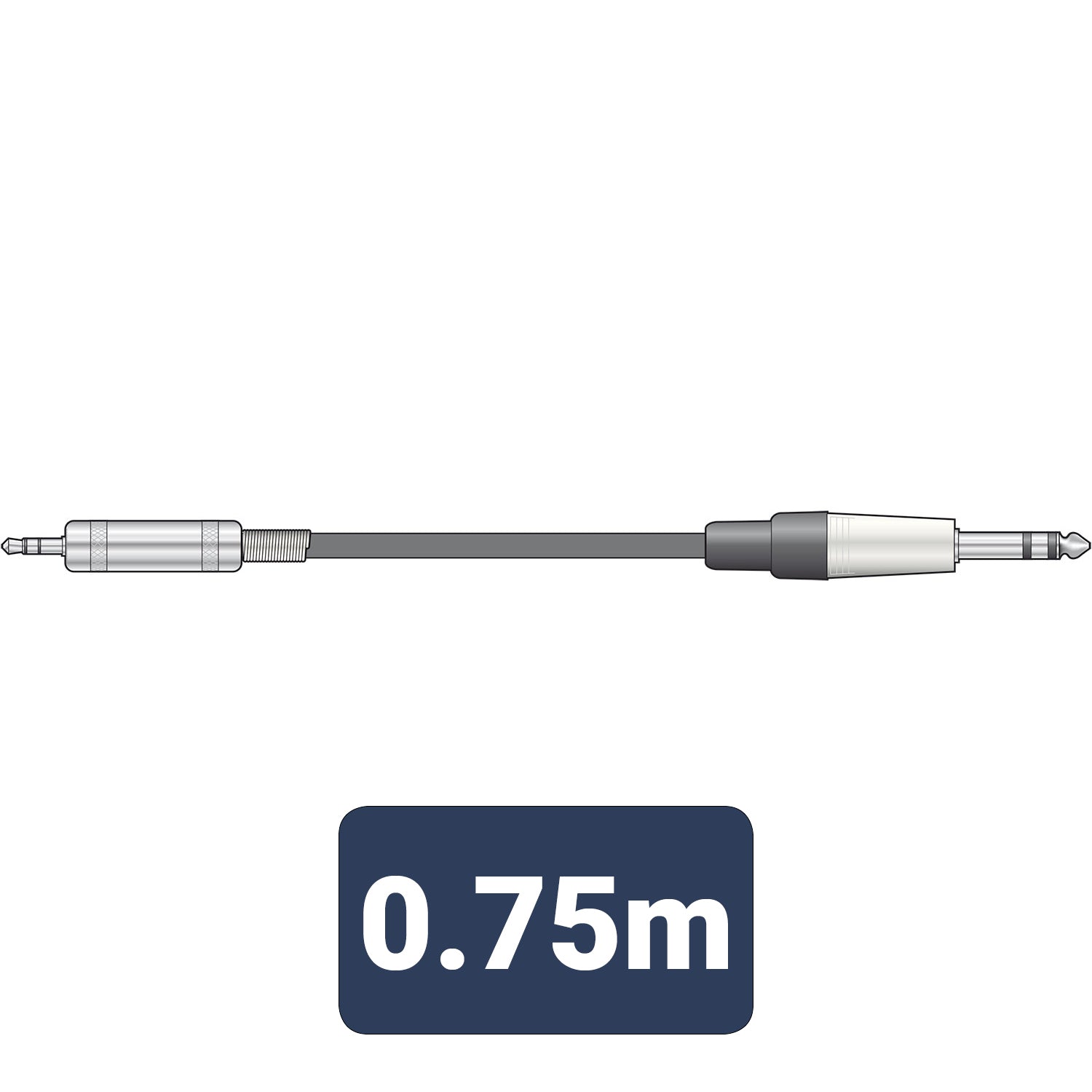 Citronic Classic Audio Lead 6.3mm Jack - 3.5mm Jack 0.75m - view 3