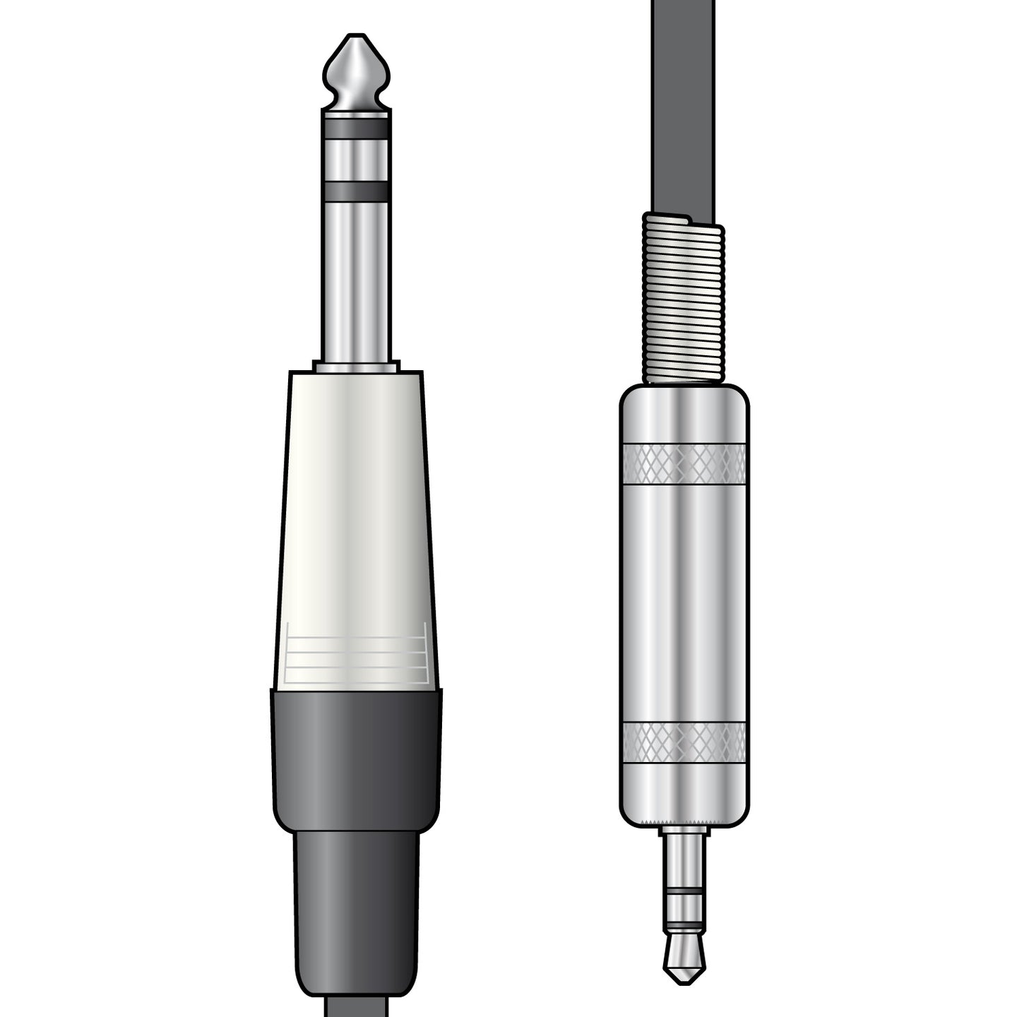 Citronic Classic Audio Lead 6.3mm Jack - 3.5mm Jack 0.75m
