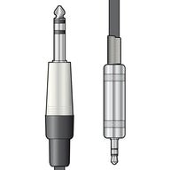 Citronic Classic Audio Lead 6.3mm Jack - 3.5mm Jack 0.75m