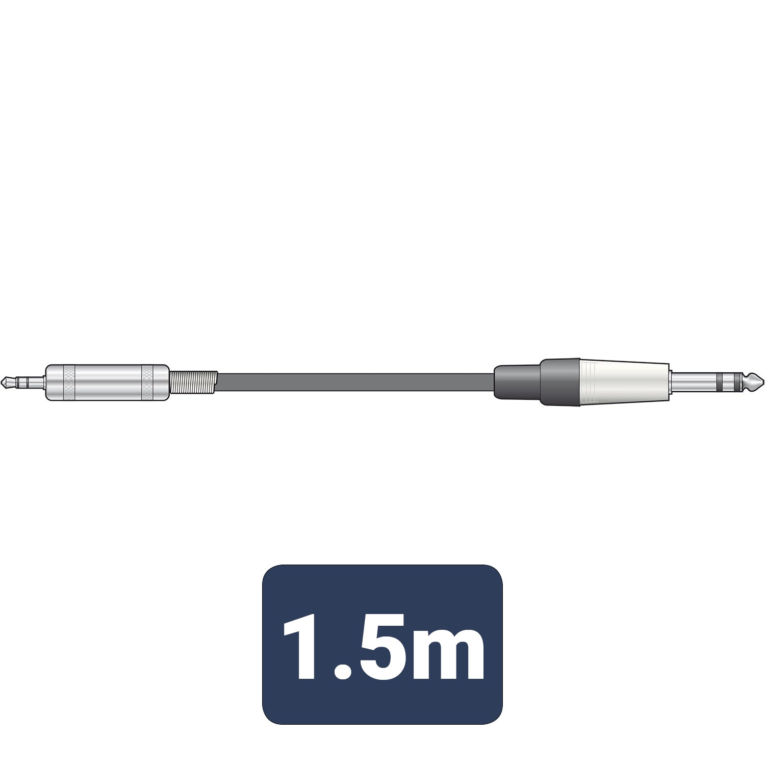 Citronic Classic Audio Lead 6.3mm Jack - 3.5mm Jack 1.5m - view 2