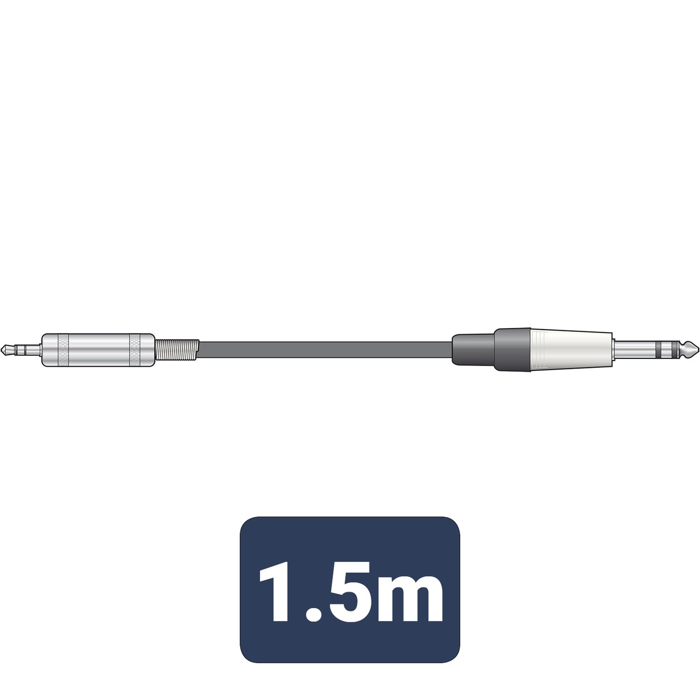 Citronic Classic Audio Lead 6.3mm Jack - 3.5mm Jack 1.5m - view 2