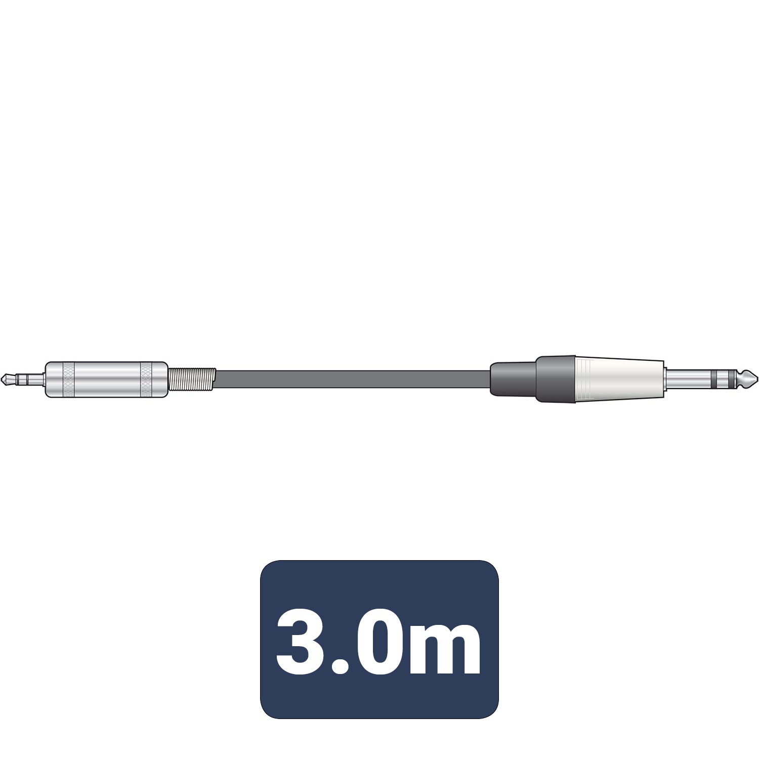 Citronic Classic Audio Lead 6.3mm Jack - 3.5mm Jack 3.0m - view 3