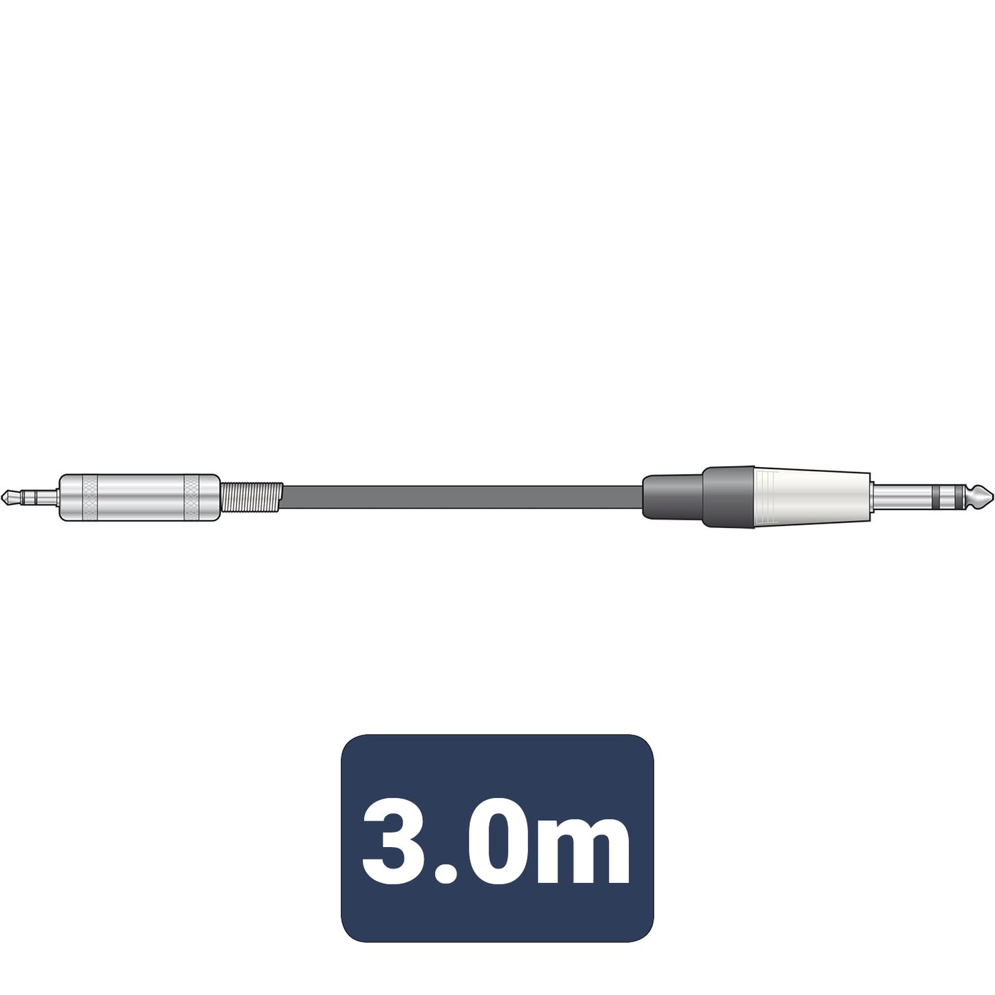 Citronic Classic Audio Lead 6.3mm Jack - 3.5mm Jack 3.0m - view 3