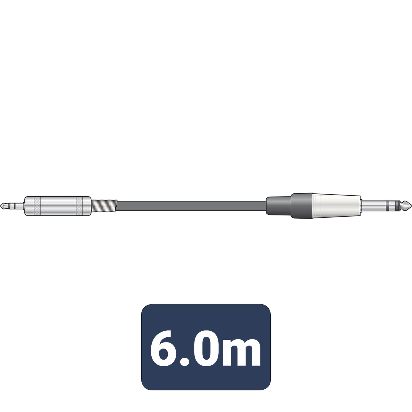 Citronic Classic Audio Lead 6.3mm Jack - 3.5mm Jack 6.0m - view 2
