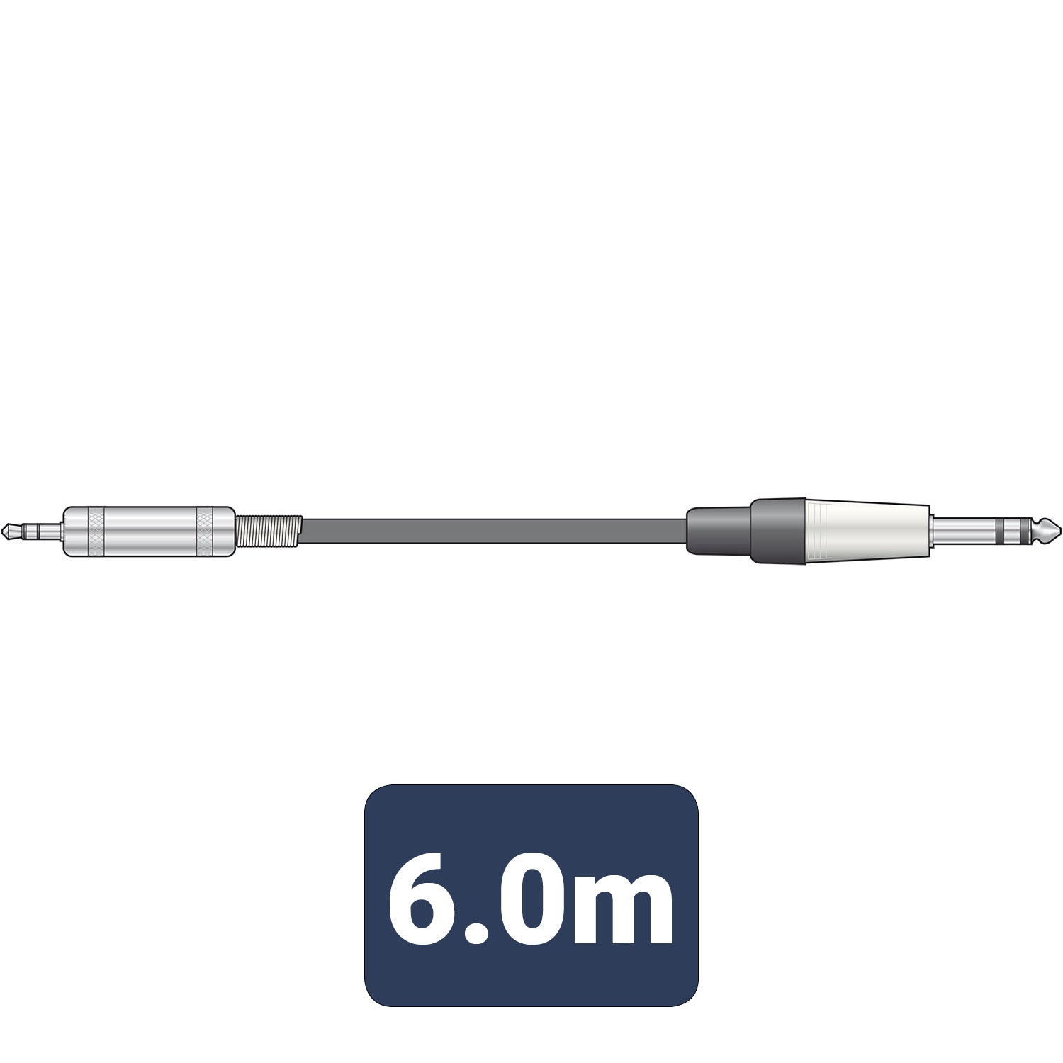 Citronic Classic Audio Lead 6.3mm Jack - 3.5mm Jack 6.0m - view 2