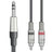 Citronic Classic Audio Lead 6.3mm TRS Jack - 2 RCA Plugs 3.0m