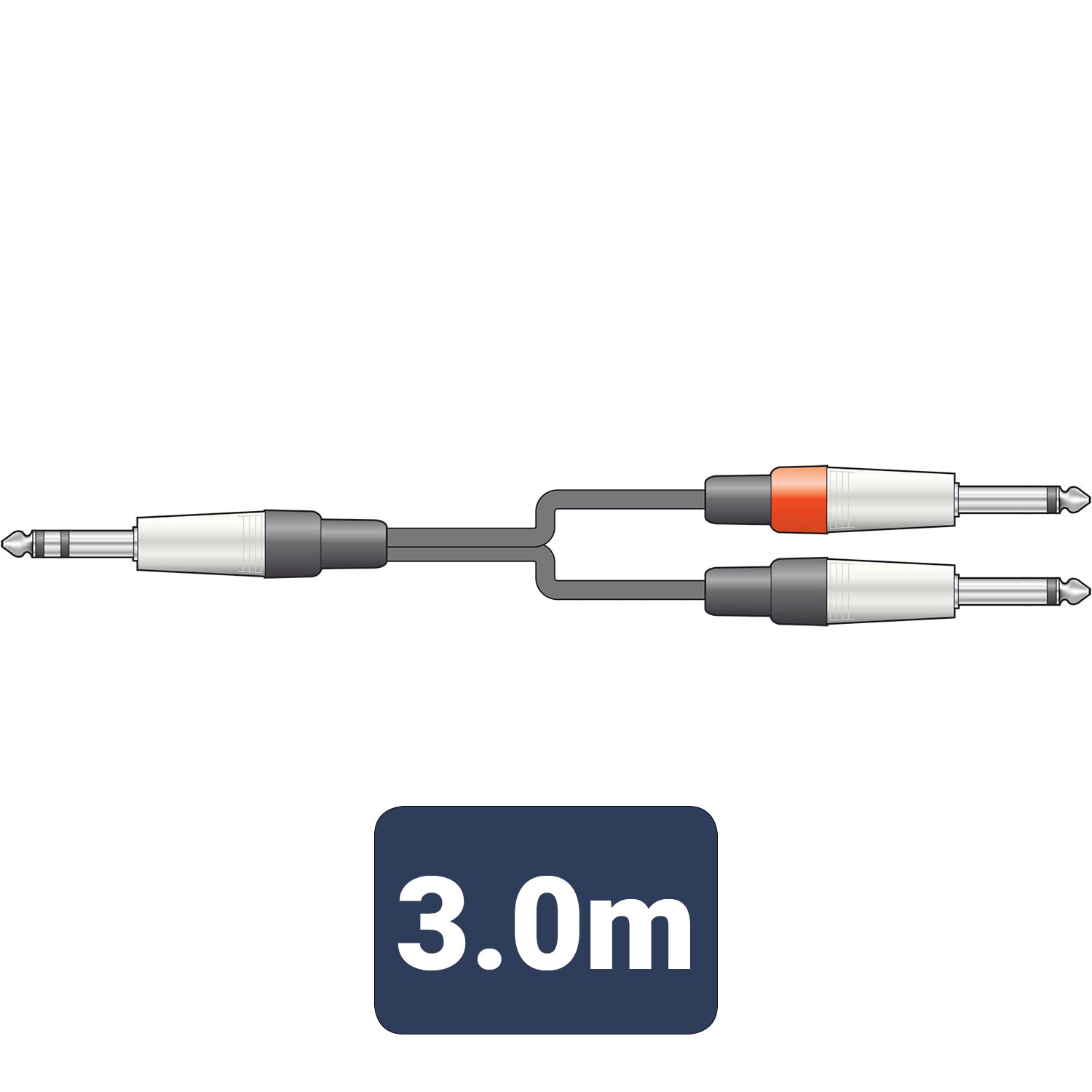 Citronic Classic Audio Lead 6.3mm TRS Jack - 2 6.3mm Jacks 3.0m - view 3