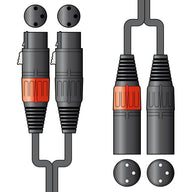 Citronic Classic Audio Lead 2 XLR Female - 2 XLR Male 3.0m