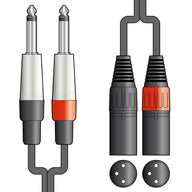 Citronic Classic Audio Lead 2 Mono Jack - 2 XLR Male 6.0m