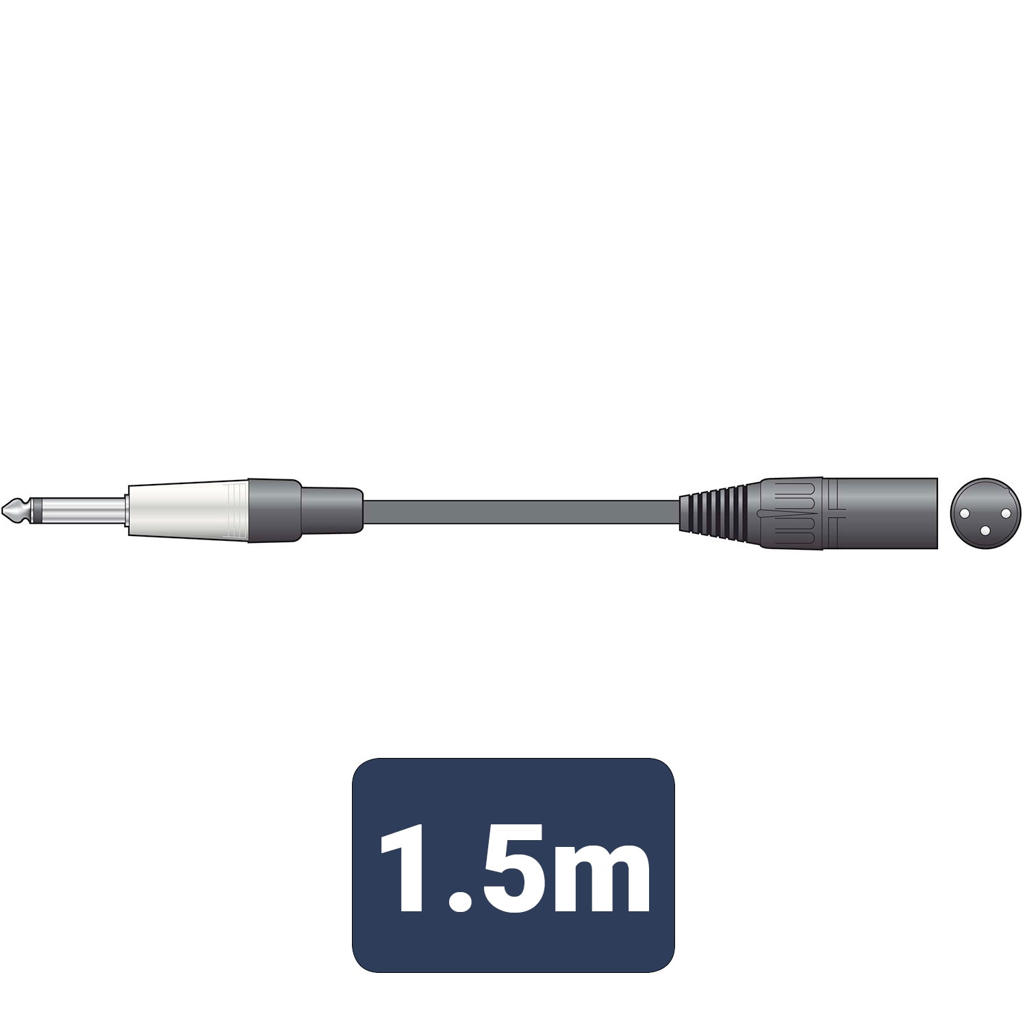 Citronic Classic Audio Lead Mono Jack - XLR Male 1.5m - view 3