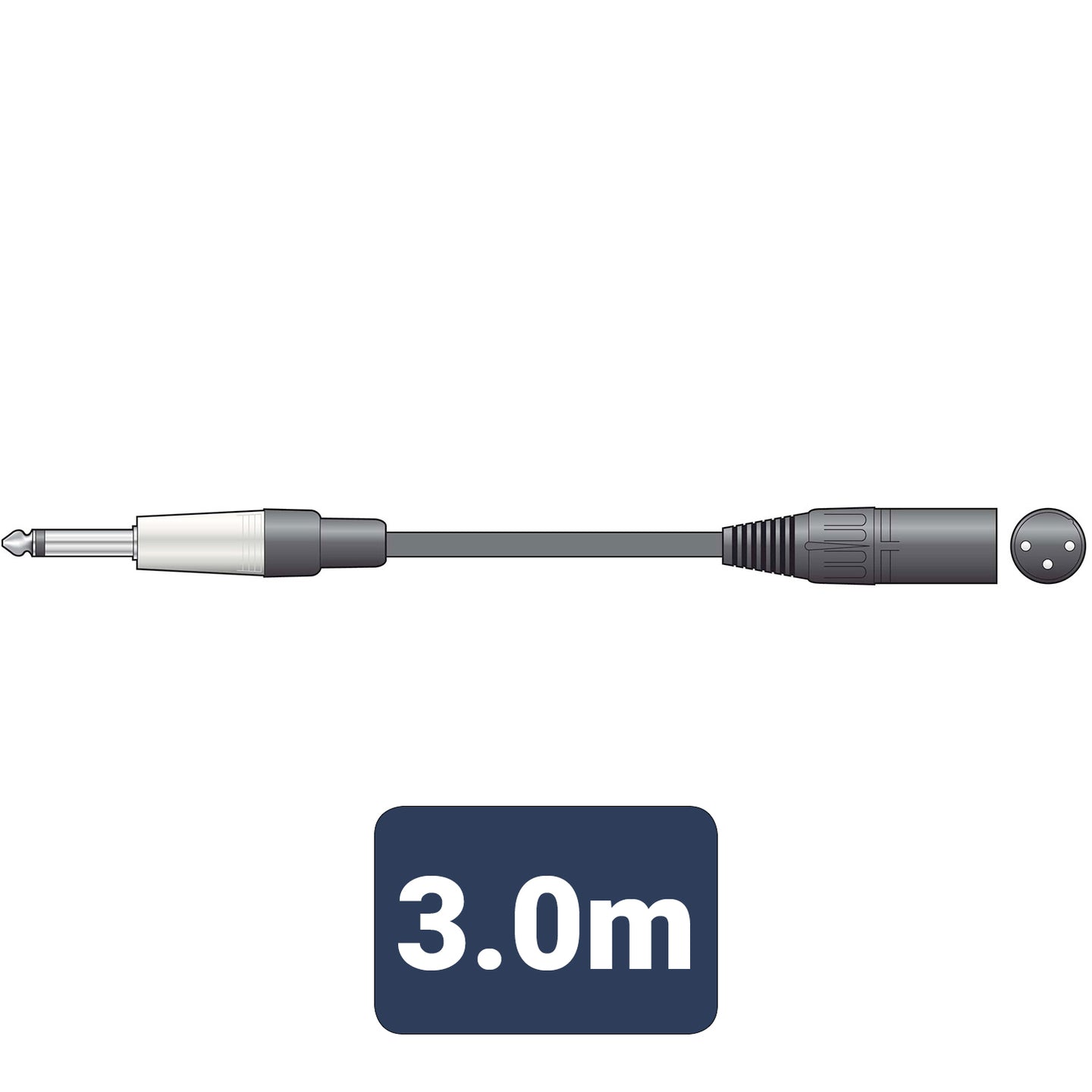 Citronic Classic Audio Lead Mono Jack - XLR Male 3.0m - view 2