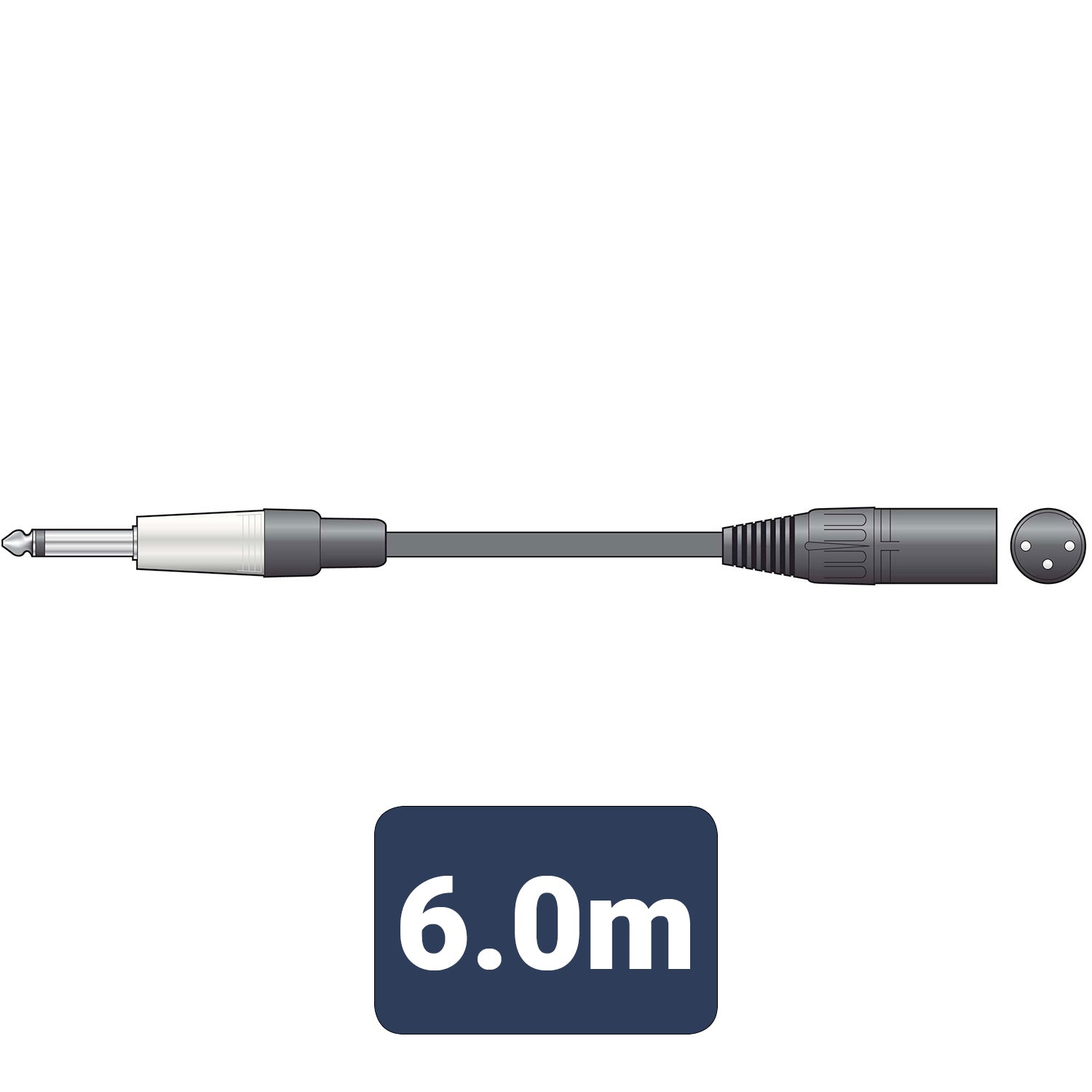 Citronic Classic Audio Lead Mono Jack - XLR Male 6.0m - view 3