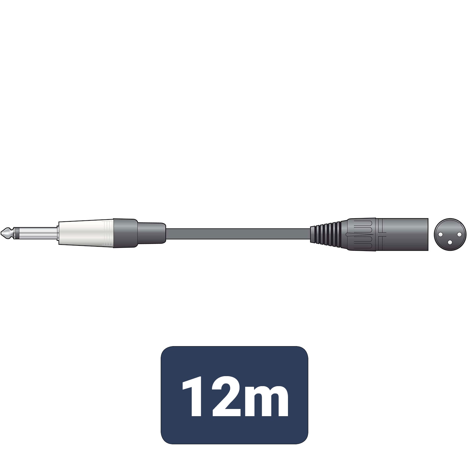 Citronic Classic Audio Lead Mono Jack - XLR Male 12.0m - view 2