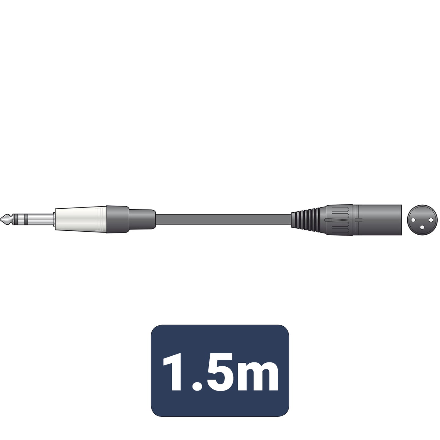 Citronic Classic Audio Lead TRS 6.3mm Jack - XLR Male 1.5m - view 3