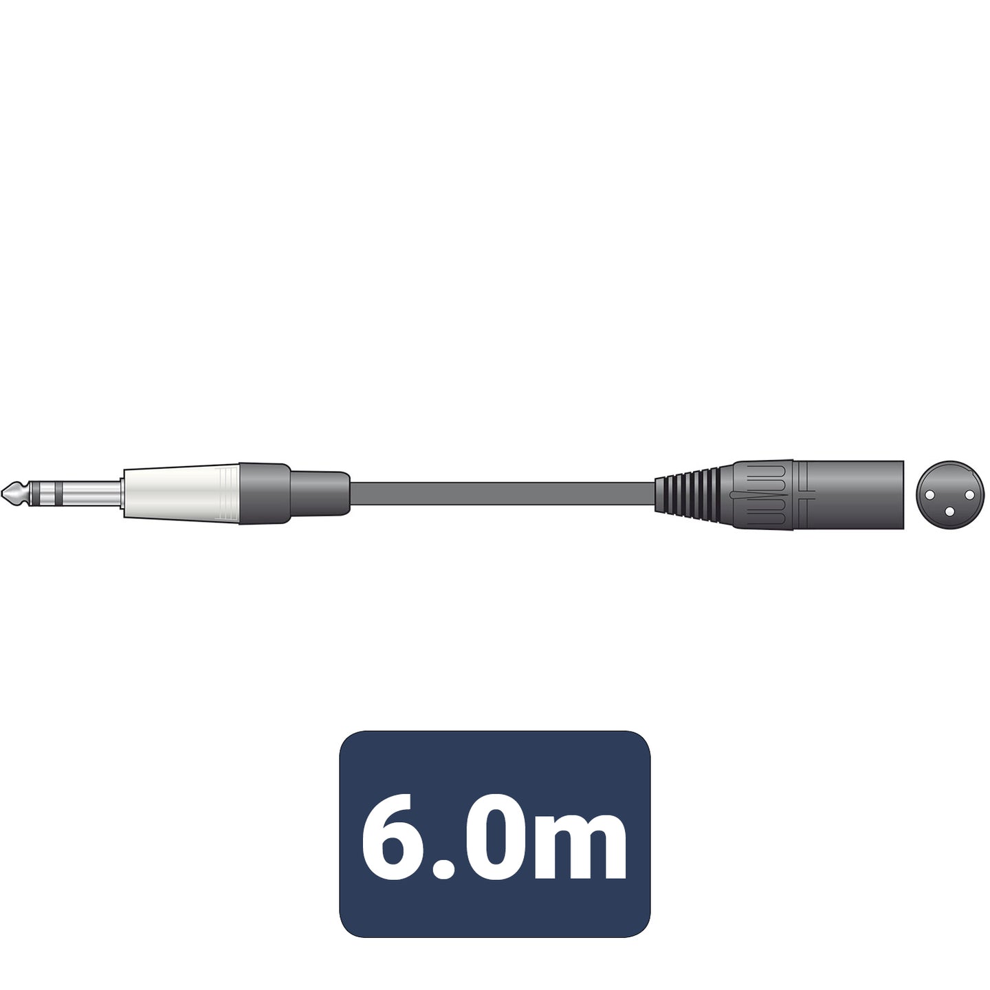 Citronic Classic Audio Lead TRS 6.3mm Jack - XLR Male 6.0m - view 3