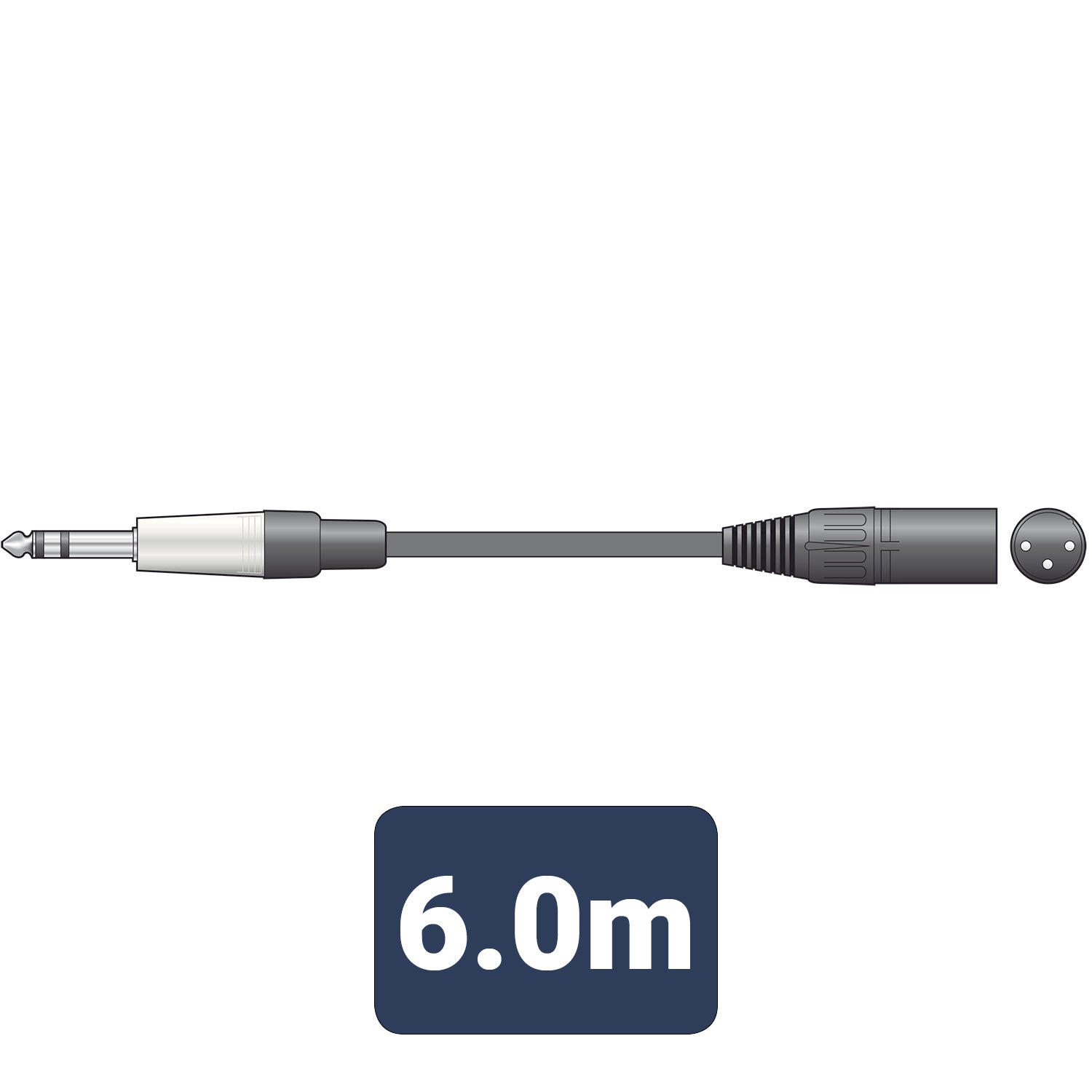 Citronic Classic Audio Lead TRS 6.3mm Jack - XLR Male 6.0m - view 3