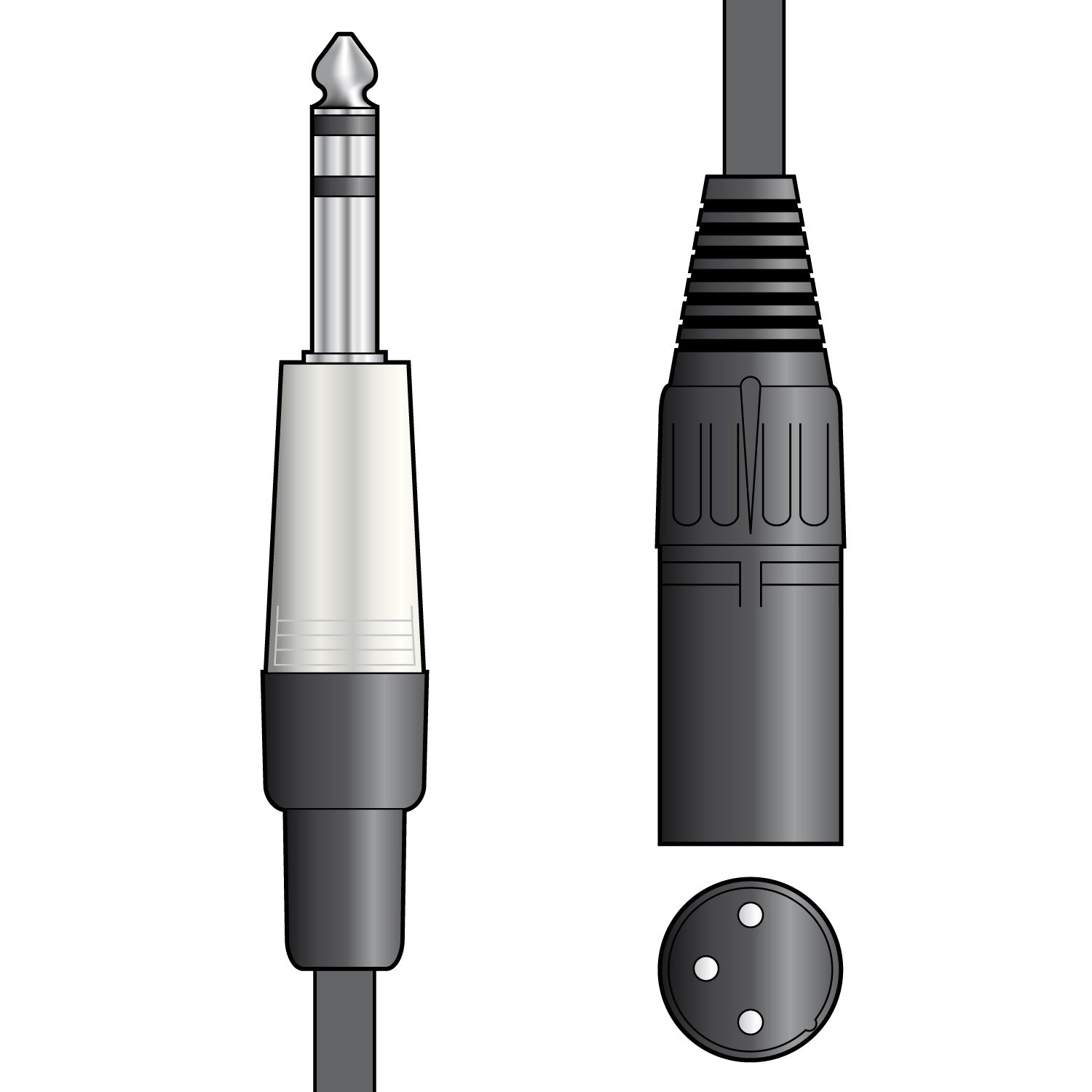 Citronic Classic Audio Lead TRS 6.3mm Jack - XLR Male 12.0m
