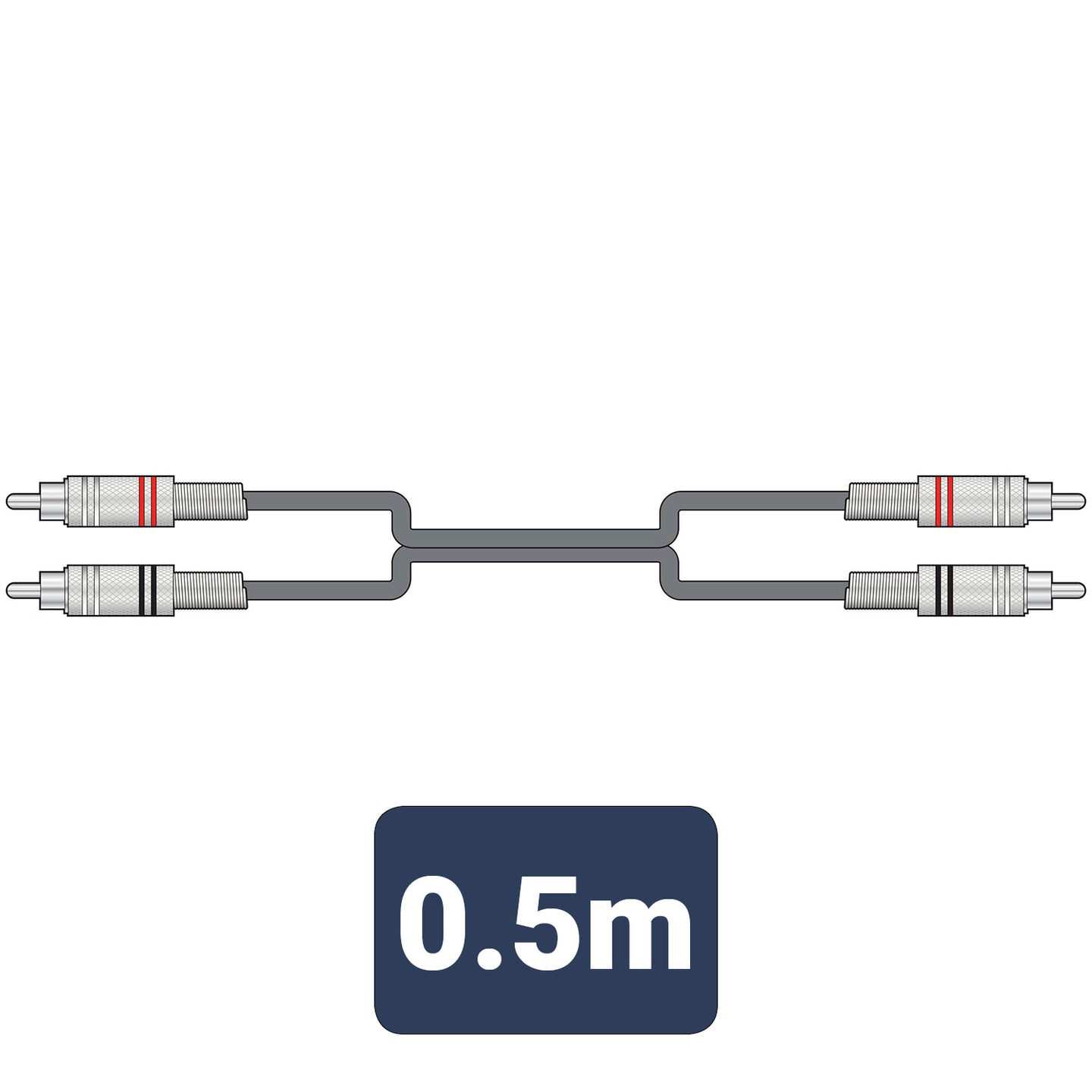 Citronic Classic Audio Lead 2 RCA Plugs - 2 RCA Plugs 0.5m - view 3