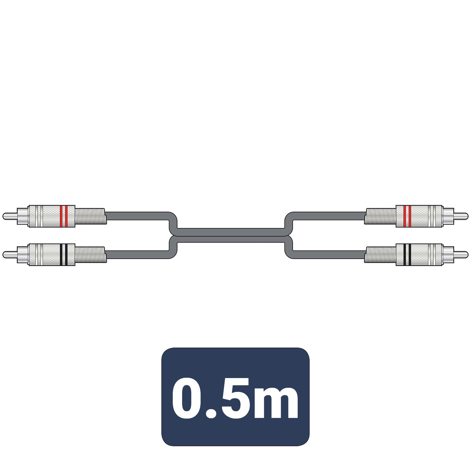 Citronic Classic Audio Lead 2 RCA Plugs - 2 RCA Plugs 0.5m - view 3
