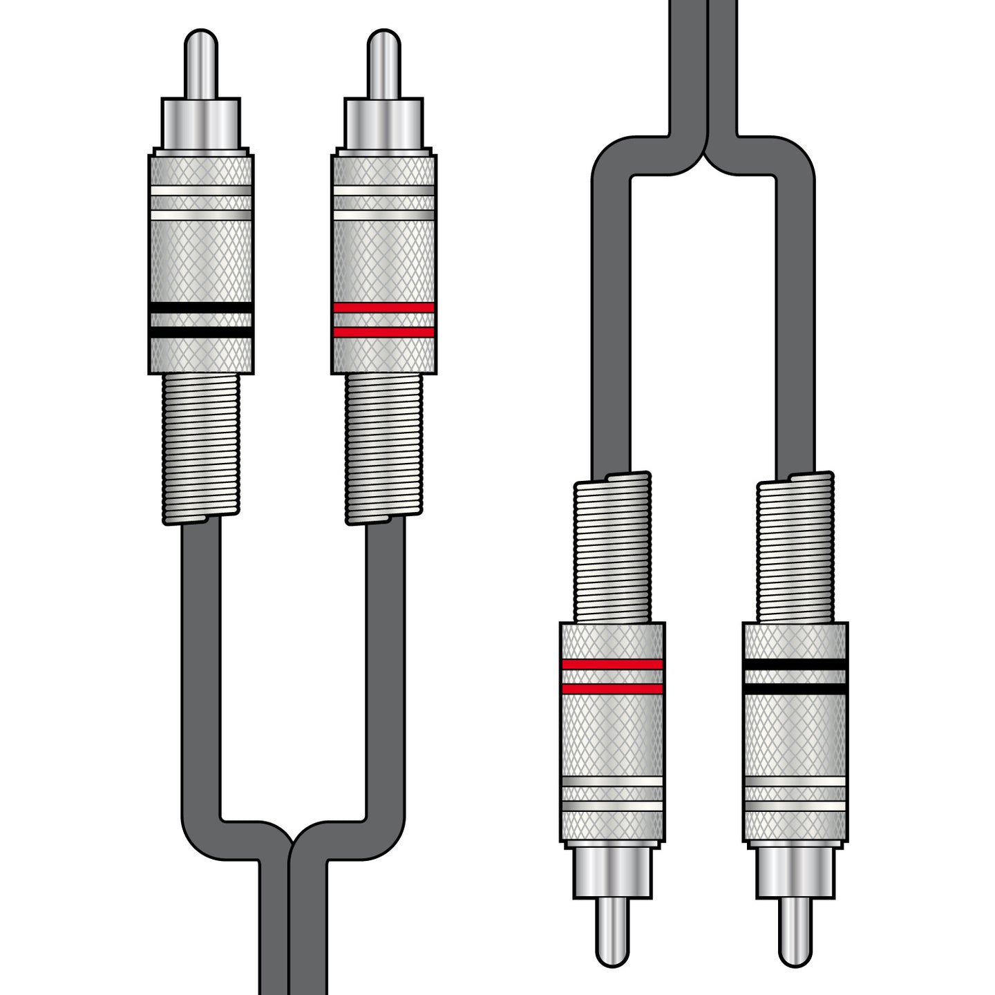 Citronic Classic Audio Lead 2 RCA Plugs - 2 RCA Plugs 0.5m