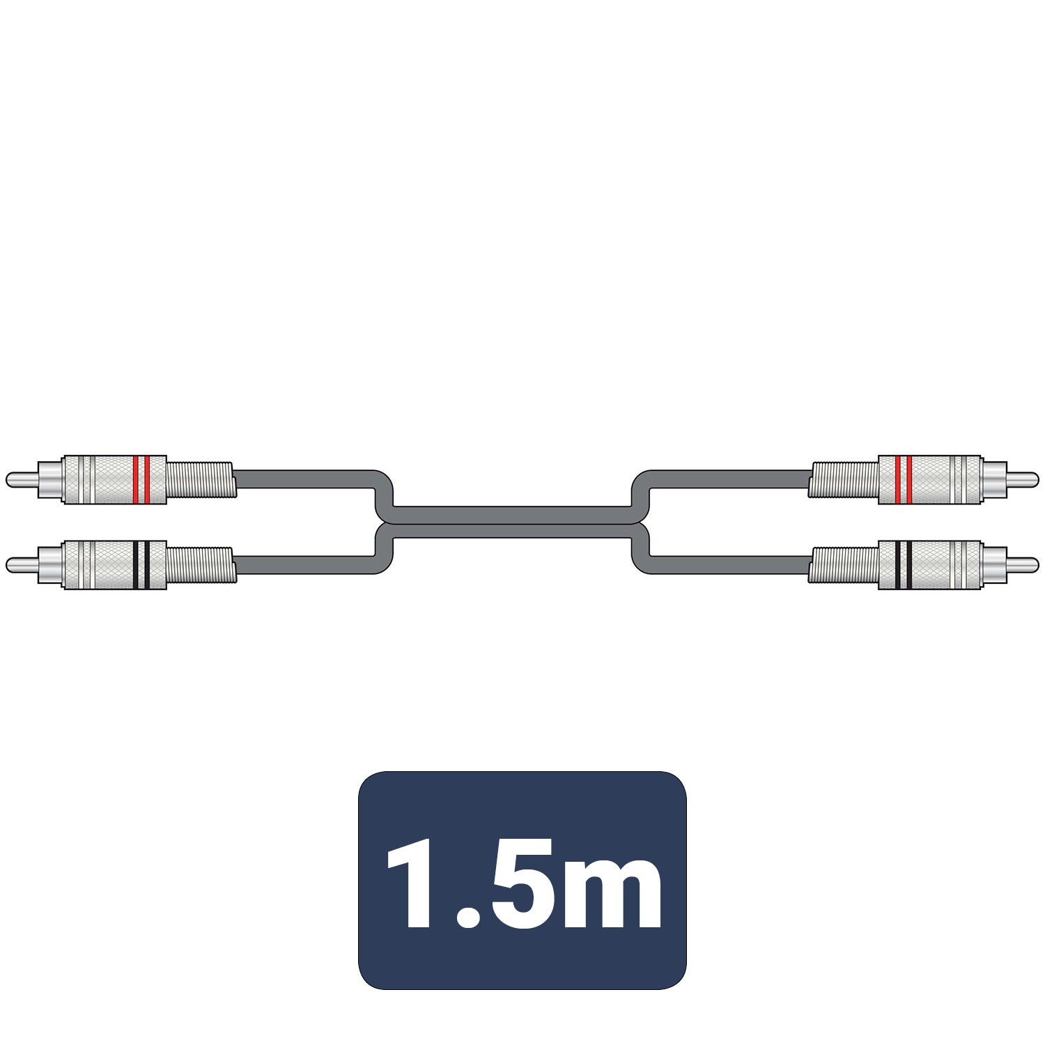 Citronic Classic Audio Lead 2 RCA Plugs - 2 RCA Plugs 1.5m - view 2
