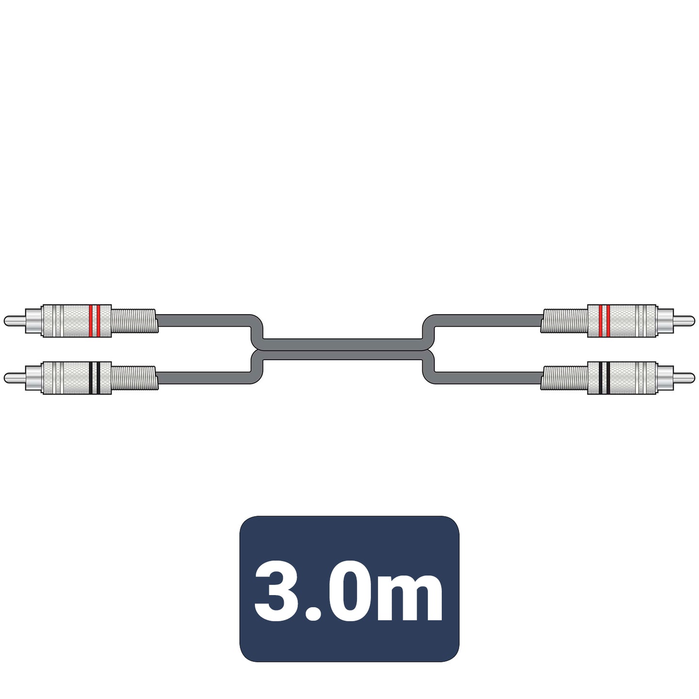 Citronic Classic Audio Lead 2 RCA Plugs - 2 RCA Plugs 3.0m - view 3