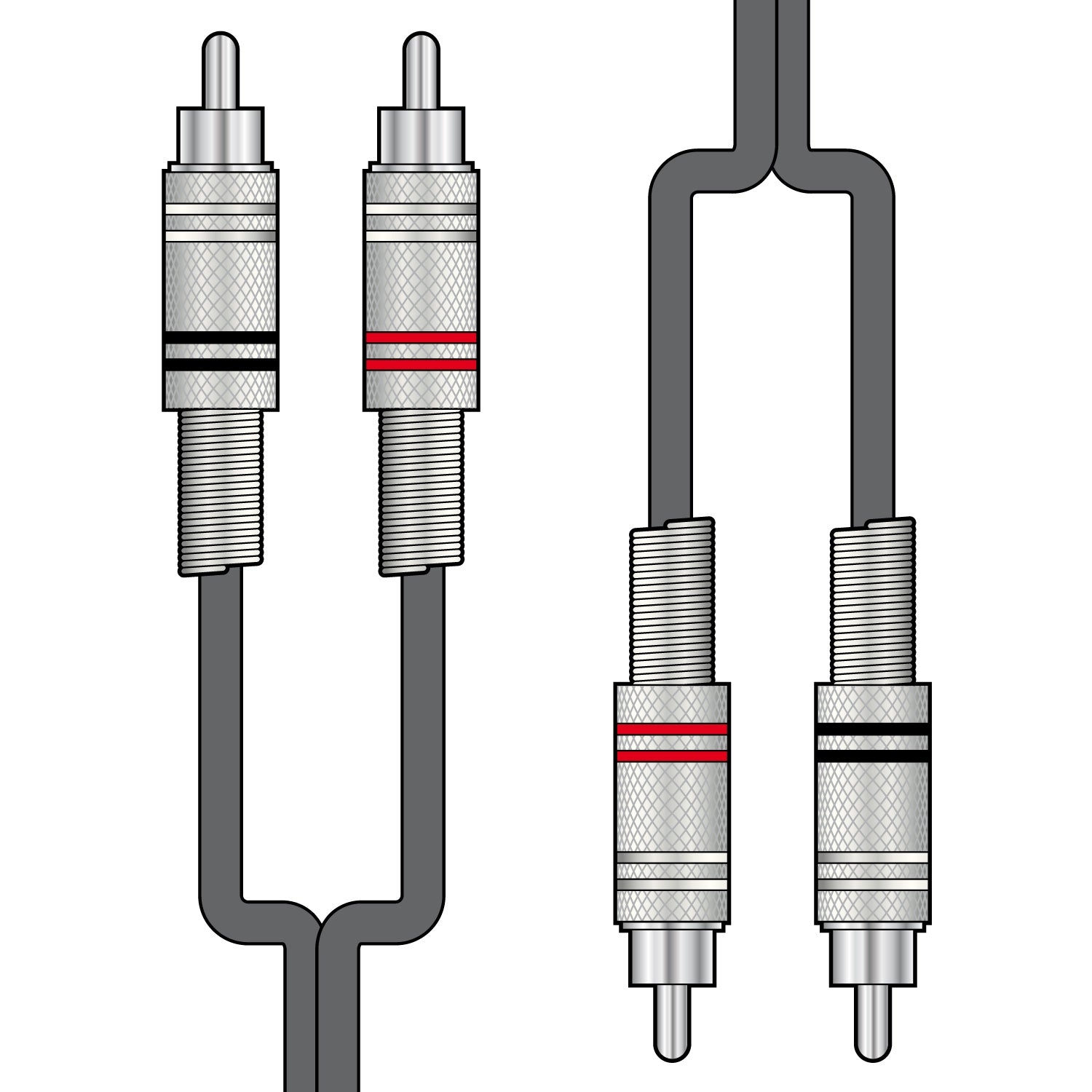 Citronic Classic Audio Lead 2 RCA Plugs - 2 RCA Plugs 6.0m